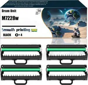 Replacement Parts Drum Unit M7228w Compatible with Lenovo M7228W M7228 M7298 Printers, Contains Chip and Clear Printing (4 Pack Black)