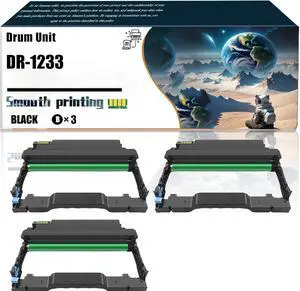Replacement Parts Drum Unit DR-1233 Compatible with YPSEN 1133DN 1133DNW 3133DNW 3133DN 3133DW 4133DNW Printers, Contains Chip and Clear Printing (3 Pack Black)