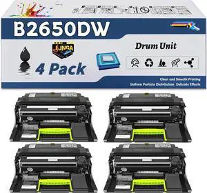 B2650DW Drum Unit is Compatible for Lexmark B2338dw B2442dw B2546dw B2650dw M1242 M1246 M3250 Printers, with a Capacity of 70000 Pages and a Very Good Printing Experience (4 Pack Black)