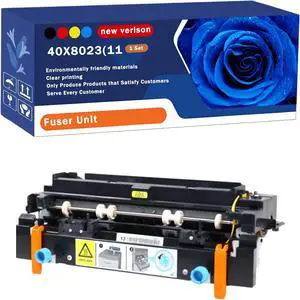 40X8023(110V) Fuser Unit Compatible for Xerox M1140 M1140+ M3150 M3150dn MS310d MS310dn MS312dn MS315dn MS410d MS410dn Printers, Print Up to 470000 Pages, Bright Colors (1 Set)