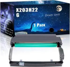 X203H22G Drum Unit Compatible for Lexmark X204N Printers,with Chip Large Printing Demands (Black)