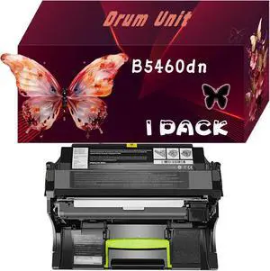B5460dn Drum Unit Compatible for Dell B5460dn B5465dnf S5830dn Smart Printer Printers, with Chip, High Yield 100000 Pages, Bright Colors (1 Pack Black)