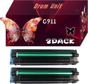C911 Drum Unit Compatible for Okidata OKI C911dn C931DN C941dn C911 C931 C941 Printers, with Chip, High Yield 40000 Pages, Bright Colors (2 Pack Black)