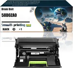 Replacement Parts Drum Unit 58D0ZA0 Compatible with Lexmark XM7355 XM5365 XM7370 XM7365 Printers, Contains Chip and Clear Printing (Black)
