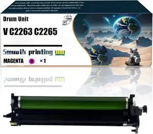 Compatible for Xerox DocuCentre V C2263 C2265 Printers, V C2263 C2265 CT351088 Drum Unit, Ultra-High Print Page Count with Chip 80000 Pages (Magenta)