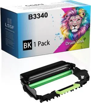 B3340 55B0ZA0 Drum Unit Compatible for Lexmark B3340dw B3442dw MB3442adw Printers, Ultra-High Print Page Count with Chip 40000 Pages (Black)