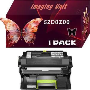 52D0Z00 Imaging Unit Compatible for Lexmark MS812de MS812dn MS812dtn MS817n MX710de MX710dhe MX711de MX711dhe MX711dthe Printers, Print Up to 200000 Pages, Bright Colors (1 Pack Black)