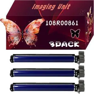 108R00861 Imaging Unit Compatible for Xerox Phaser 7500 7500N 7500DN Printers, Print Up to 90000 Pages, Bright Colors (3 Pack Black)