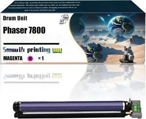 Compatible for Xerox Phaser 7800 7800DN 7800DX 7800GX Printers, Phaser 7800 106R01582 Drum Unit, Ultra-High Print Page Count with Chip 80000 Pages (Magenta)
