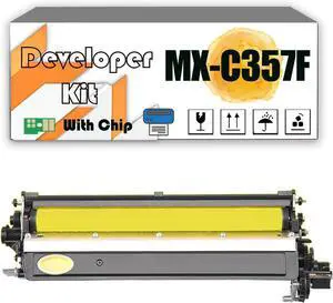 MX-C357F MXC357F Developer Kit Compatible for Sharp MX-C357F MX-C407P Printers, High Yield 125,000 Pages Yellow*1