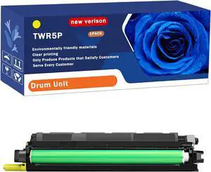 TWR5P Drum Unit Compatible for Dell S3840cdn S3845cdn C2660dn C3760n C3760dn C3765dnf C2665dnf Printers, High Yield 60000 Pages, with Chip (1 Pack Yellow)