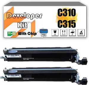 C310 C315 Developer Kit Compatible for Xerox C310 C310DNI C315 C315DNI Printers, High Yield 80,000 Pages Black*2