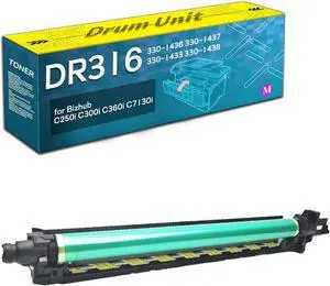 Compatible for Konica Minolta DR316 Drum Unit,Work with Bizhub C250i C300i C360i C7130i Printer Magenta 1 Pack