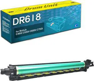 Compatible for Konica Minolta DR618 Drum Unit,Work with Bizhub C450i C550i C650i C750i Printer Cyan 1 Pack