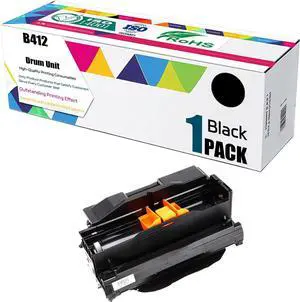 Compatible for OKI B412 B432dn B512dn MB472w MB492 MB562w Printer, B412 Drum Unit (with chip) , High Yield 30000 Pages, Convenient to Install Eco 44574301(Black)