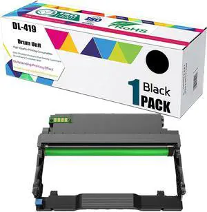 Compatible for Pantum P3019D P3019DW M6709 M6709DW M7109 M7109DW M7209FD M7209FDW Printer, DL-419 Drum Unit (with chip) , High Yield 12000 Pages, Convenient to Install Eco DL419(Black)