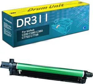 Compatible Drum Unit for DR311 Imaging Unit,Work with Bizhub C220 C280 C360 C7722 C7728 Printer Cyan 1 Pack