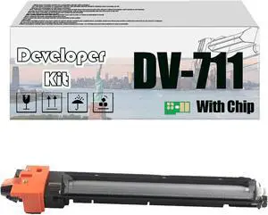 DV-711 DV711 Developer Kit, Compatible for Konica Minolta Bizhub C654 C754 C654e C754e PrintersHigh Print Volume with Chip 1 pcs