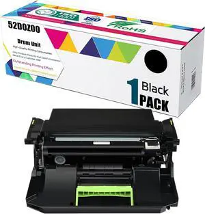 Compatible for Lexmark MS710 MS711 MS810 MS811 MS812 MX710 MX810 MX811 MX812 Printer, 52D0Z00 Drum Unit (with chip) , High Yield 60000 Pages, Convenient to Install Eco (Black)