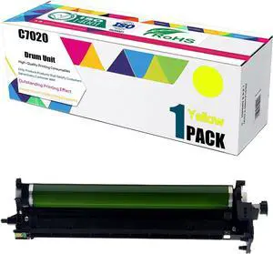 Compatible for Xerox VersaLink C7020 C7025 C7030 Printer, C7020 Drum Unit (with chip) , High Yield 80000 Pages, Convenient to Install Eco 113R00780 (Yellow)