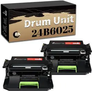 Compatible for Lexmark 24B6025 Drum Unit Replacement for M5163 M5155 5170 XM5163 5170 5263 Printer 2 Pack