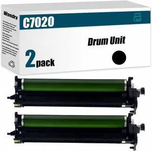 C7020 Drum Unit (with chip) Compatible for Xerox VersaLink C7020 C7025 C7030 Printer, High Yield 80000 Pages, Convenient to Install Eco 113R00780 (Black*2)