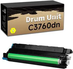 Compatible for Dell C3760dn Drum Unit Replacement for C2660dn C2665dnf C3760n C3760dn C3765dnf S3840cdn S3845cdn Printer 1 Yellow