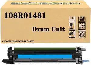 C500 C505 Compatible 108R01484 108R01481 108R01482 108R01483 Drum Unit Replacement for Xerox VersaLink C500DN C500N C505S C505X Printer, High Yield 40,000Pages Cyan