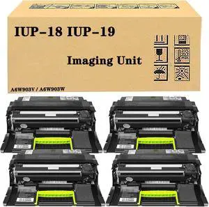 Compatible IUP-18 A6W903V / IUP-19 A6W903W Black Imaging Unit Replacement for Konica Minolta Bizhub 3320 4020 Printer, High Yield 60,000Pages 4Pack