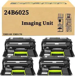 Compatible Drum Unit for Lexmark 24B6025 Black Imaging Unit, Work with M5155 M5163 M5170 XM5163 XM5170 XM5263 Printer, High Yield 100,000Pages 4Pack