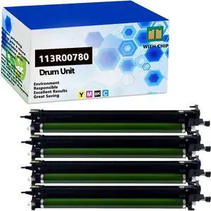 113R00780 Drum Cartridges Compatible Drum Unit High Yield Replacement for Xerox VersaLink C7020 C7025 C7030 Printer,4 colors-80000 Pages