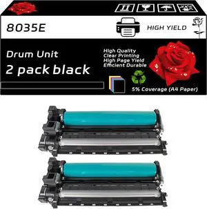8035E Drum Unit Compatible for Savin 8035E 8035EP 8035ESP 8035ESPF 8035ESPI Printers, with Chip, High Yield 160000 Pages, Clear Printing (2-Pack Black)
