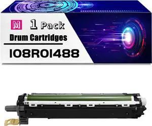 108R01488 Drum Cartridges is Compatible for Xerox VersaLink C605X C605XF C605XP C605XTF C605XTP Printers, High Yield 50000 Pages, with Chip for Long-Lasting Durability (1 Pack Magenta)