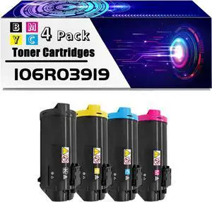 106R03919 Toner Cartridges is Compatible for Xerox VersaLink C600DN C600DT C600DX C600DXF C600DXP C600N Printers, High Yield 26900 Pages, with Chip for Long-Lasting Durability (4-Pack BK/C/M/Y)