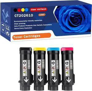 CT202610 Toner Cartridges Compatible for Xerox DocuPrint CM315z CP315dw CP318dw CM318z Printers, Print Up to 4000 Pages, Bright Colors (4-Pack BK/C/M/Y)