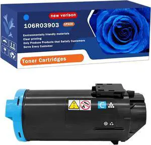 106R03903 Toner Cartridges Compatible for Xerox VersaLink C600DN C600DT C600DX C600DXF C600DXP C600N Printers, Print Up to 7000 Pages, Bright Colors (1 Pack Cyan)