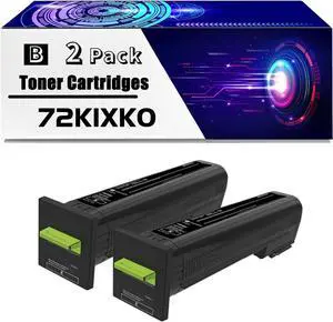 72K1XK0 Toner Cartridges is Compatible for Lexmark CX825de CX825dte CX825dtfe CX860de CX860dte CX860dtfe Printers, High Yield 43000 Pages, with Chip for Long-Lasting Durability (2 Pack Black)