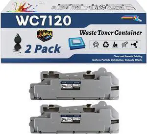 WC7120 Waste Toner Container is Compatible for Xerox WorkCentre 7120 7125 7220 7220T 7225 7225T Printers, with a Capacity of 20000 Pages and a Very Good Printing Experience (2-Pack Black)