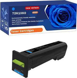 72K1XK0 Toner Cartridges Compatible for Lexmark CX825de CX825dte CX825dtfe CX860de CX860dte CX860dtfe Printers, Print Up to 43000 Pages, Bright Colors (1 Pack Cyan)