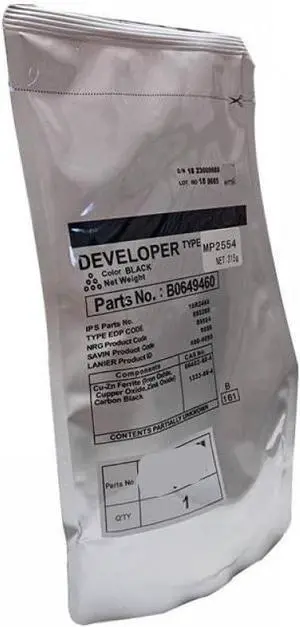 BK 315g MP2554 Developer Powder Compatible with MP3554C MP2554 MP3054 MP2555SP MP3055 MP3555 MP3554SP MP4054 MP5054 Models(1pcs)