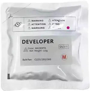 Compatible Developer Powder 1PCS DV311 for Color Printers CMYK 210g Per Bag for Series C220 C280 C360(M-210g)