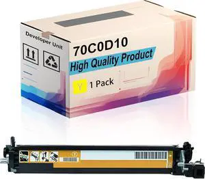 70C0D10 Developer Unit Compatible for Lexmark CS410n CS417dn CS510de CS510dte CS517de CX517de Printers, High Yield 40000 Pages, Print More Pages (1 Pack Yellow)