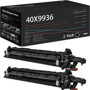 40X9936 Developer Unit Compatible for Lexmark MS911de MX910de MX911dte MX912dxe XM9155 XM9165 Printers, with Chip, High Yield 100000 Pages, High-Definition Printing (2-Pack Black)