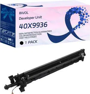 40X9936 Developer Unit Compatible for Lexmark MS911de MX910de MX911dte MX912dxe XM9155 XM9165 Printers, with Chip, High Yield 50000 Pages, Vivid Colors (1 Pack Black)