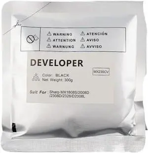 1pcs 300g MX235CV Developer Powder Compatible with MX1808S 2008D 2308D 2328D 2008L Copier Refill(1pcs Black 300g)