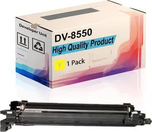 DV-8550 Developer Unit Compatible for Copystar CS3552ci CS3553ci CS4003i CS4052ci CS4053ci Printers, High Yield 600000 Pages, Print More Pages (1 Pack Yellow)