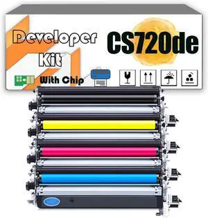 CS720de Developer Kit Compatible for Lexmark CS720 CS725 CX725 CS720de CS720dte CS725de CS725dte CX725de CX725dte Printers, High Yield 40,000 Pages