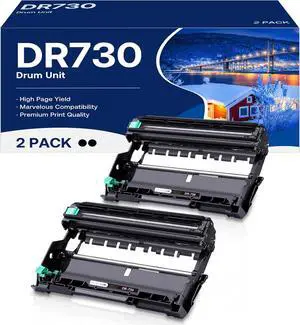 Compatible DR730 Drum Unit Replacement for Brother DR-730 DR 730 to Use with MFC-L2710DW MFC-L2750DW HL-L2395DW HL-L2370DW HL-L2350DW HL-L2390DW DCP-L2550DW Printer (2 Pack, NOT Toner)