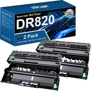 DR820 DR-820 Drum (Not Toner) Replacement for Brother DR-820 Drum Unit to Use with HL-L6200DW MFC-L5850DW HLL6200DW MFC-L5900DW MFC-L5700DW HL-L5200DW MFC-L6800DW Printer | 2 Black