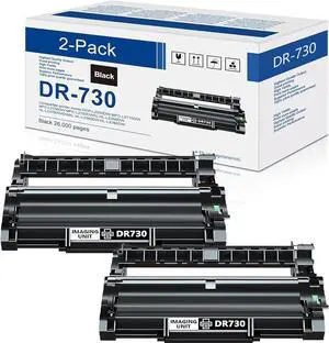 DR730 High Yield Drum Unit(Not Toner) Replacement for Brother DR 730 Drum Unit MFC-L2710DW MFC-L2750DW HL-L2370DW HL-L2350DW HL-L2390DW DCP-L2550DW Printer Products 2-Pack DR-730 Imaging Unit Black